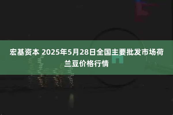 宏基资本 2025年5月28日全国主要批发市场荷兰豆价格行情